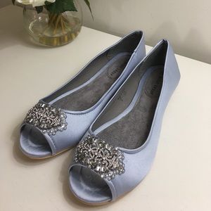 Hand Embellished Bridal Satin Shoes